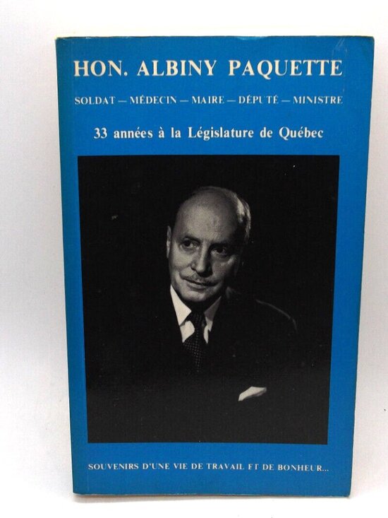 Other - Livre Souvenirs De L'honorable Albany Paquette French